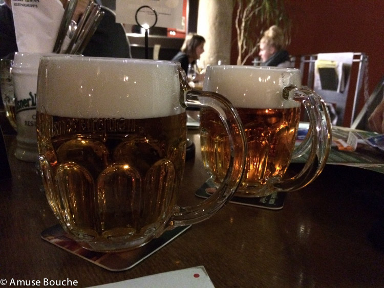 Tank beer Pilsner Urquell in Praga