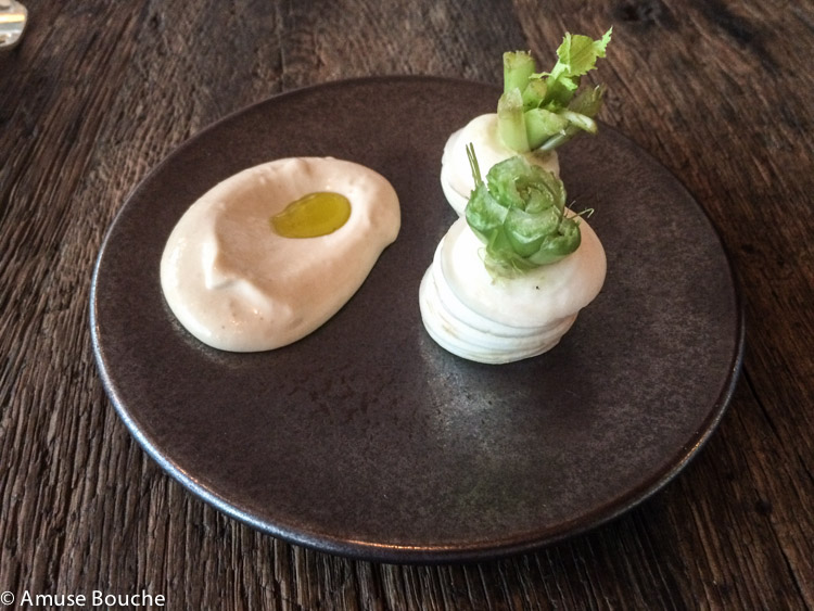 amuse bouche la restaurant Septime Paris 1 stea Michelin