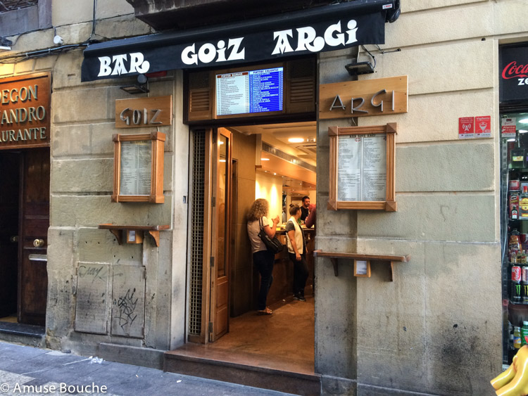 Exterior bar tapas Goiz Argi din San Sebastian