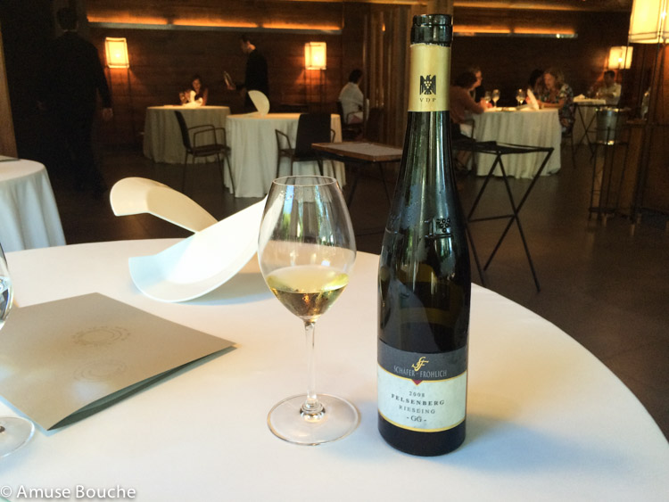 Vin Riesling la Mugaritz San Sebastian 