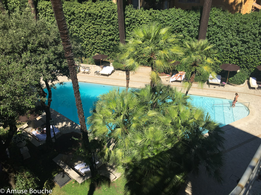 Aldrovandi Villa Borghese pool view