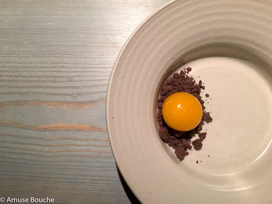 egg yolk preserved in sugar syrup at Faviken