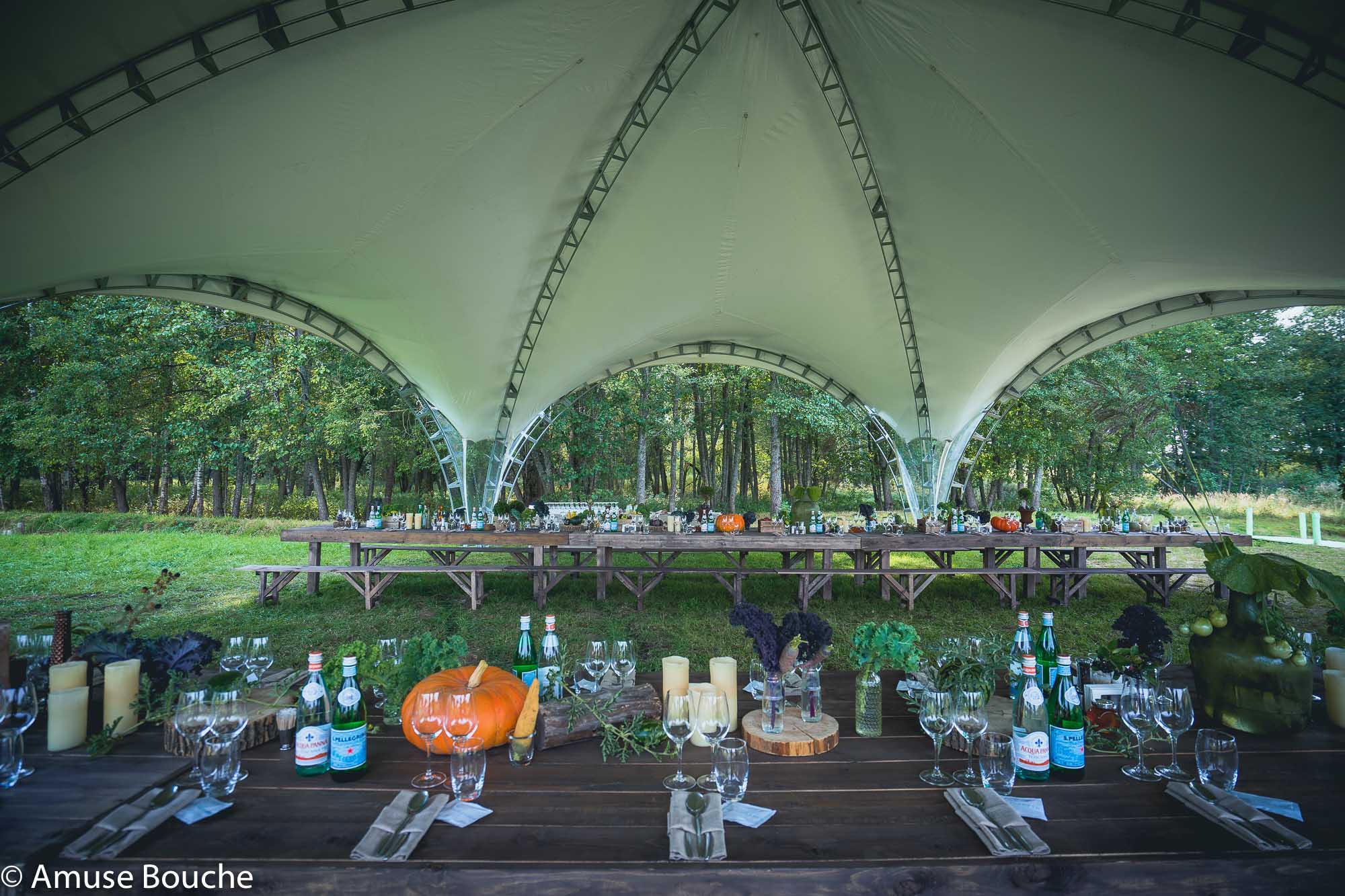 Twins Garden Festival Moscova lunch setup