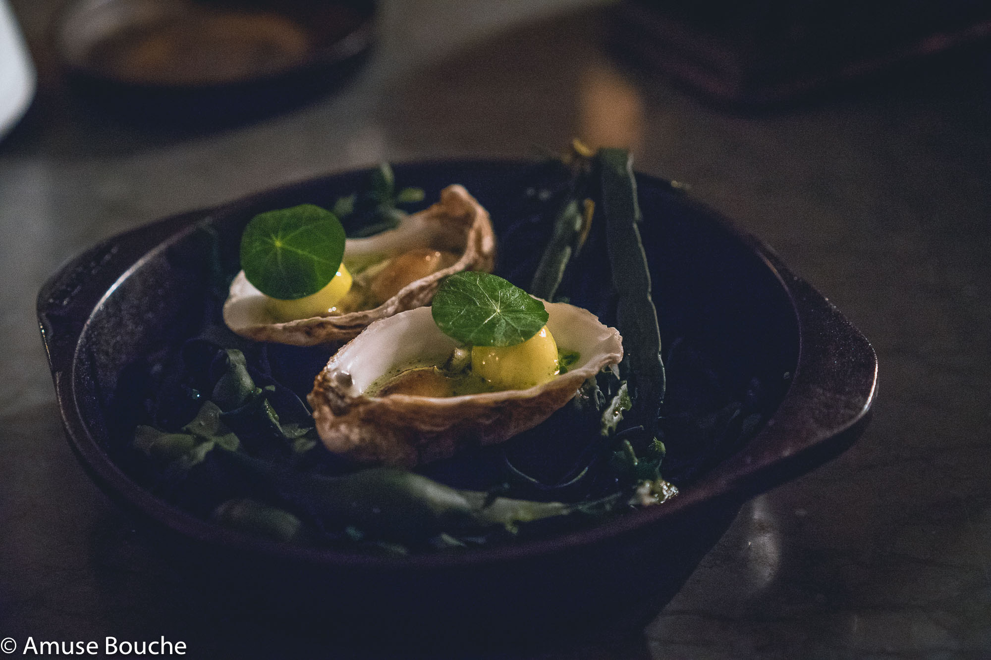 Stockholm Ekstedt Restaurant Oyster dish