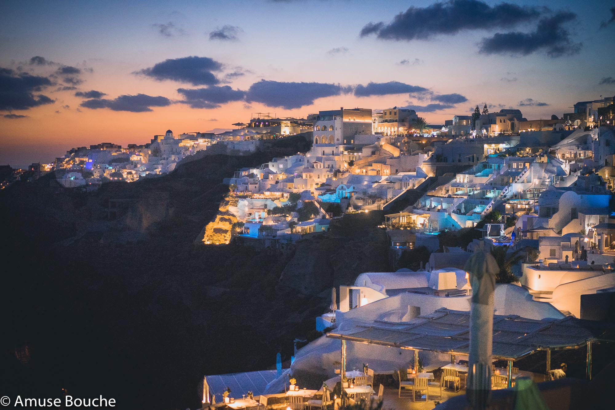 Santorini priveliste carte postala Oia