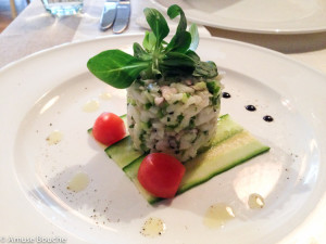 Tartar de lup de mare la restaurant Ancora Bucuresti