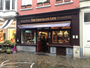 Exterior ciocolaterie The Chocolate Line in Bruges