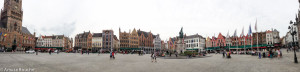 Panorama piata centrala Bruges