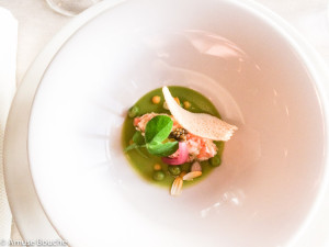 Salata de crab la Restaurant Jules Verne Turn Eiffel Alain Ducasse