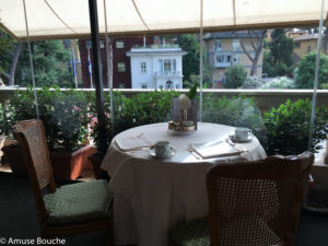 Aldrovandi Villa Borghese breakfast view